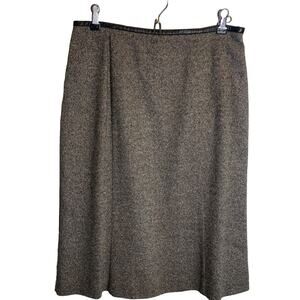 Sigrid Olson wool/silk and leather trim skirt